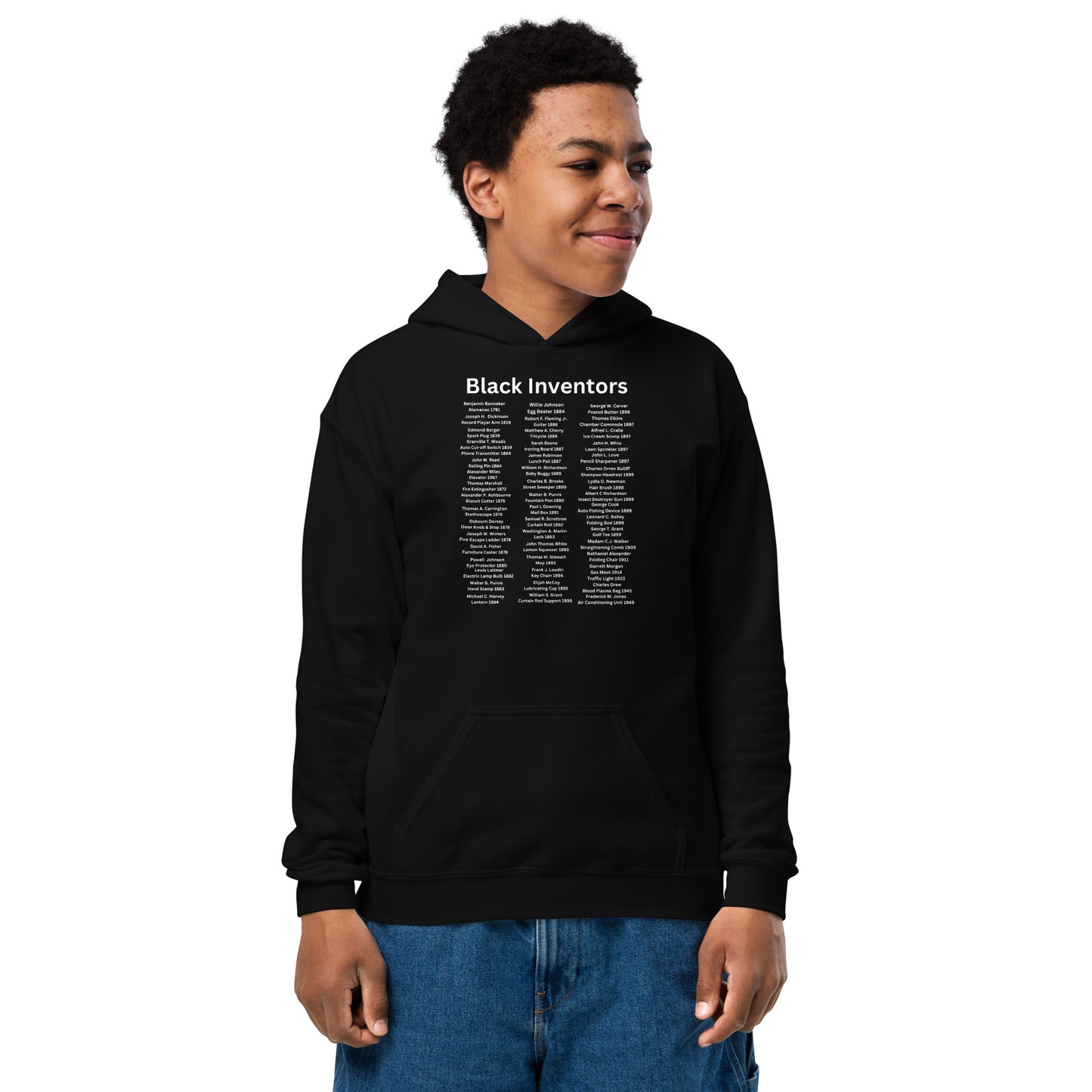 Youth Black Inventors Heavy Blend Hoodie